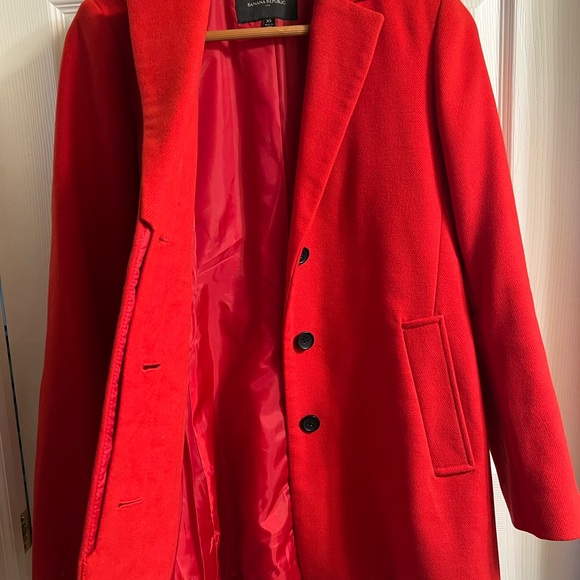Luxurious soft Banana Republic coat red xs - Picture 4 of 5